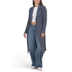 THEO & SPENCE Navy Ribbed Heavy Yummy Duster